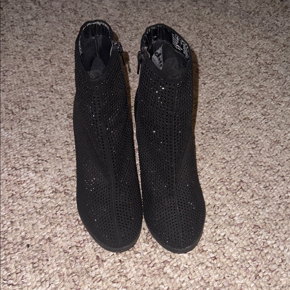 Rock & Republic Black Sparkle Ankle Booties